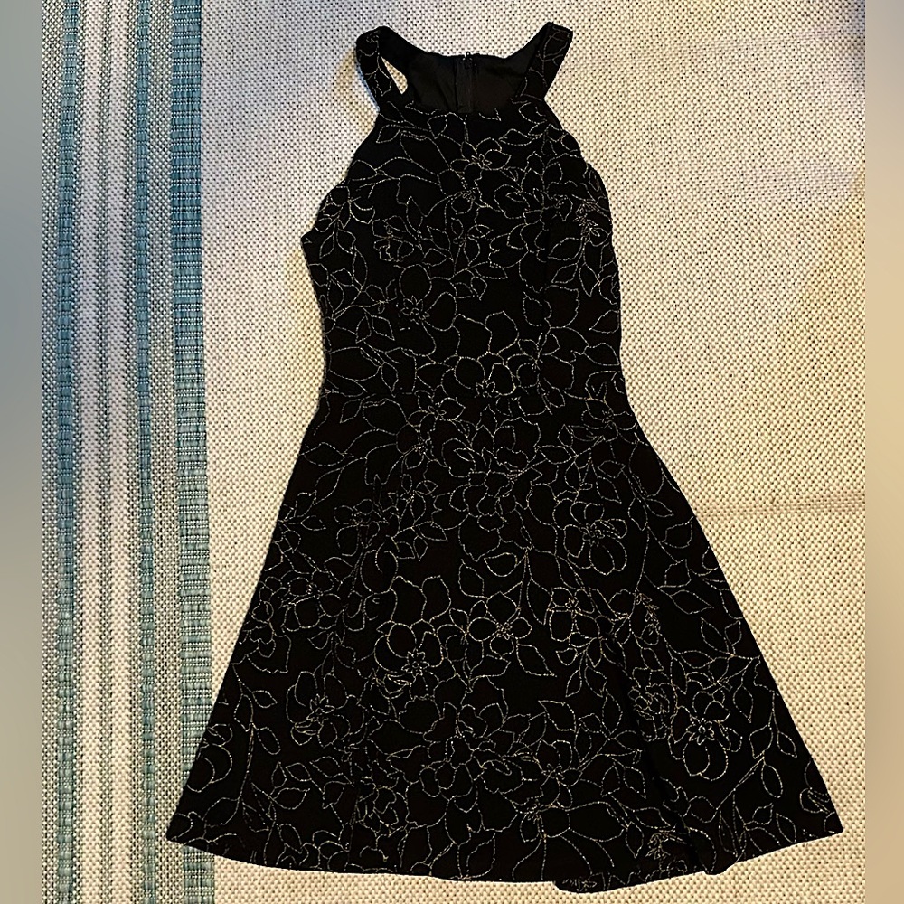Trixxi Black and Gold Mini Dress.